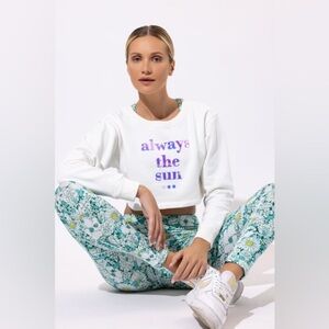 Poupette St. Barth NWT always the sun cropped sweatshirt women’s size small